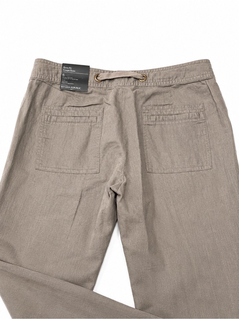 Banana Republic Ryan Fit Linen Blend Wide Leg Pants Size 6 - Picture 3 of 3
